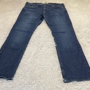 Hollister Men's Dark Blue BOOTCUT EPIC FLEX Jeans SIZE 36/34 denim